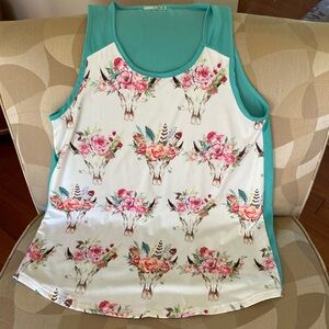 Sleeveless Floral Top